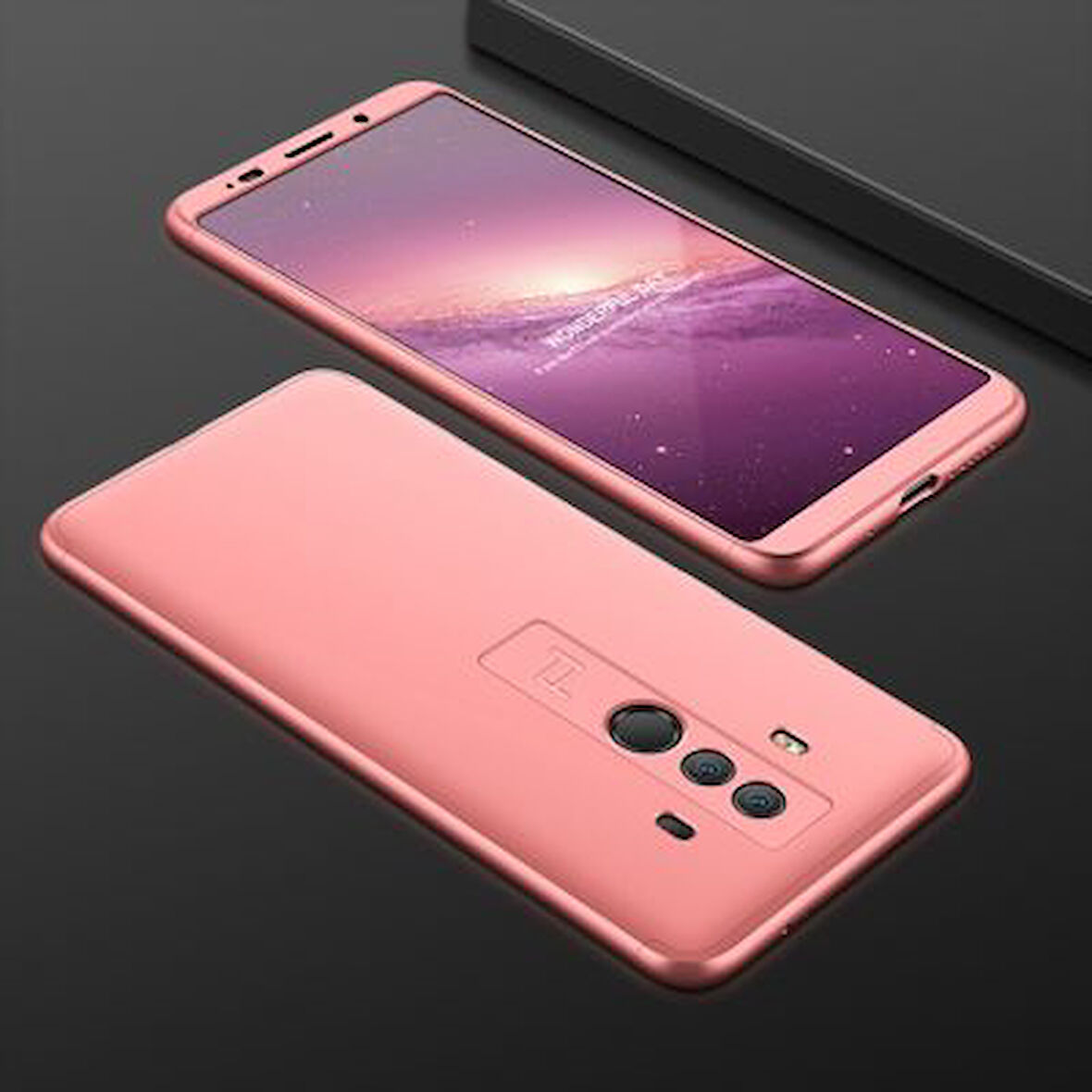 Huawei Mate 10 Pro Kılıf 3 Parçalı Tam Koruma Şık Astrea Premium Sert Kapak