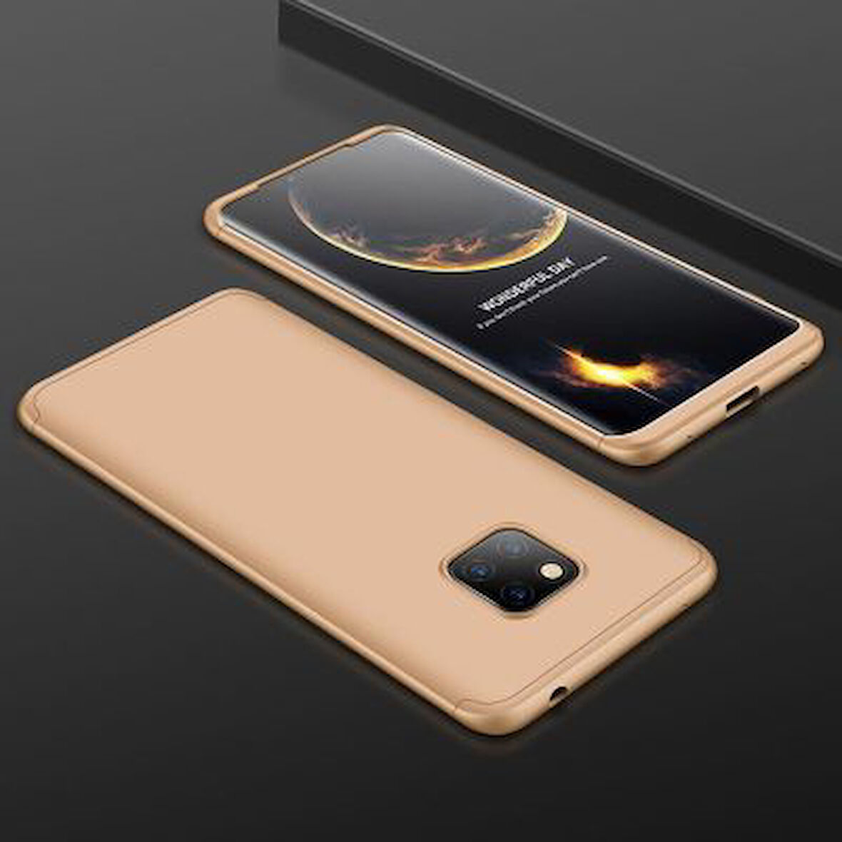 Huawei Mate 20 Pro Kılıf 3 Parçalı Tam Koruma Şık Astrea Premium Sert Kapak
