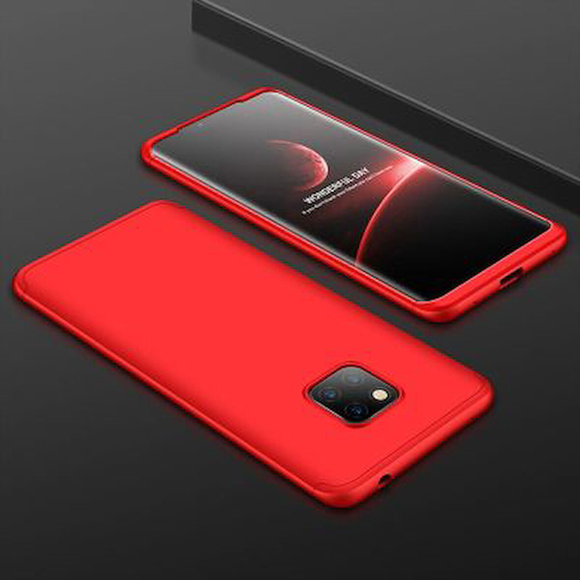 Huawei Mate 20 Pro Kılıf 3 Parçalı Tam Koruma Şık Astrea Premium Sert Kapak