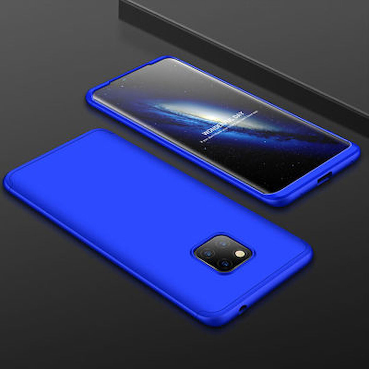 Huawei Mate 20 Pro Kılıf 3 Parçalı Tam Koruma Şık Astrea Premium Sert Kapak