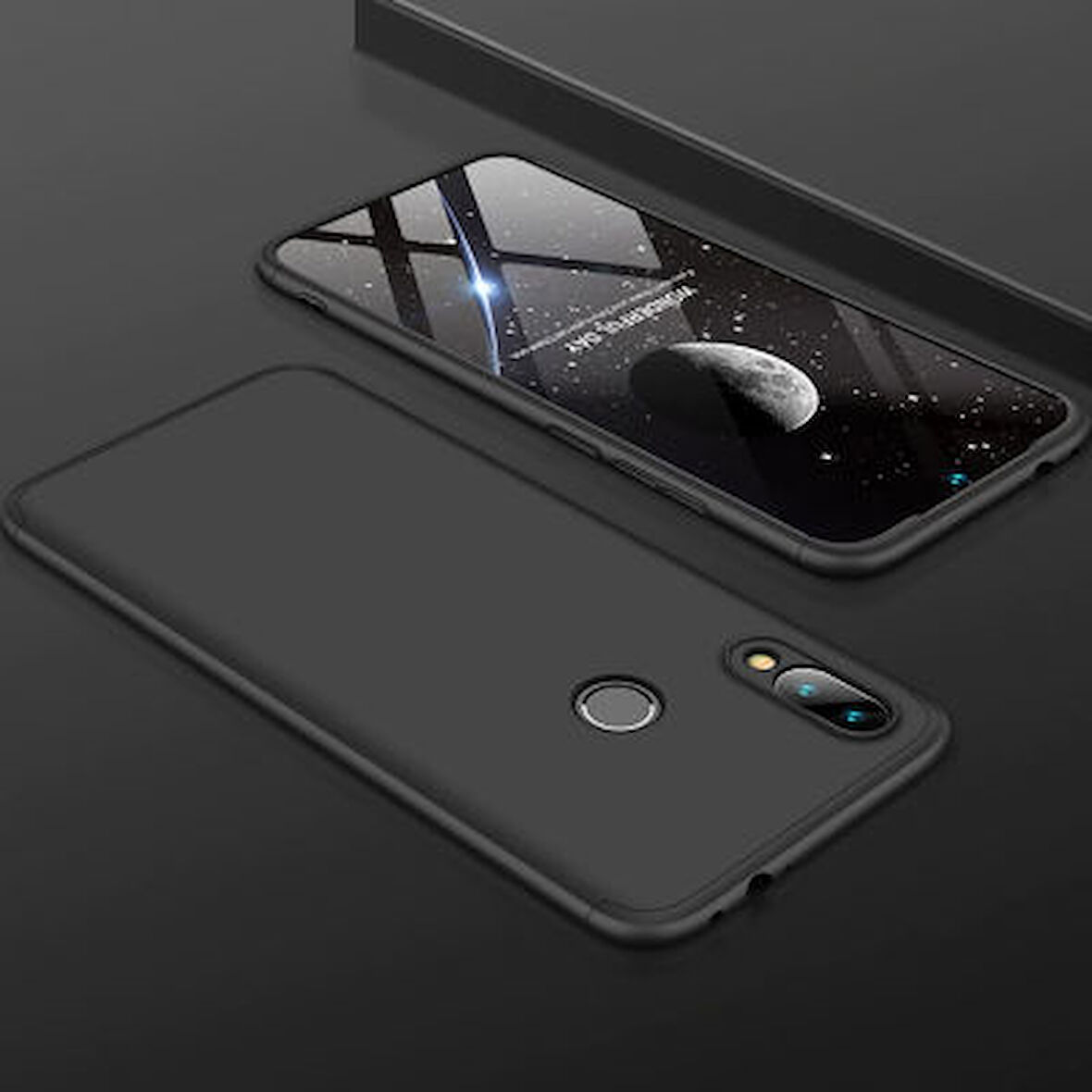 Huawei P Smart 2019 Kılıf 3 Parçalı Tam Koruma Şık Astrea Premium Sert Kapak