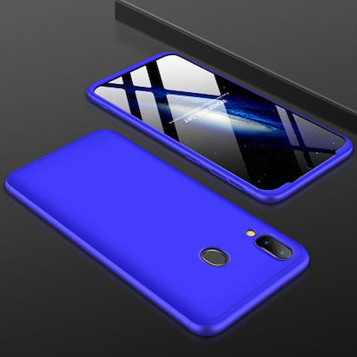 Huawei P Smart 2019 Kılıf 3 Parçalı Tam Koruma Şık Astrea Premium Sert Kapak