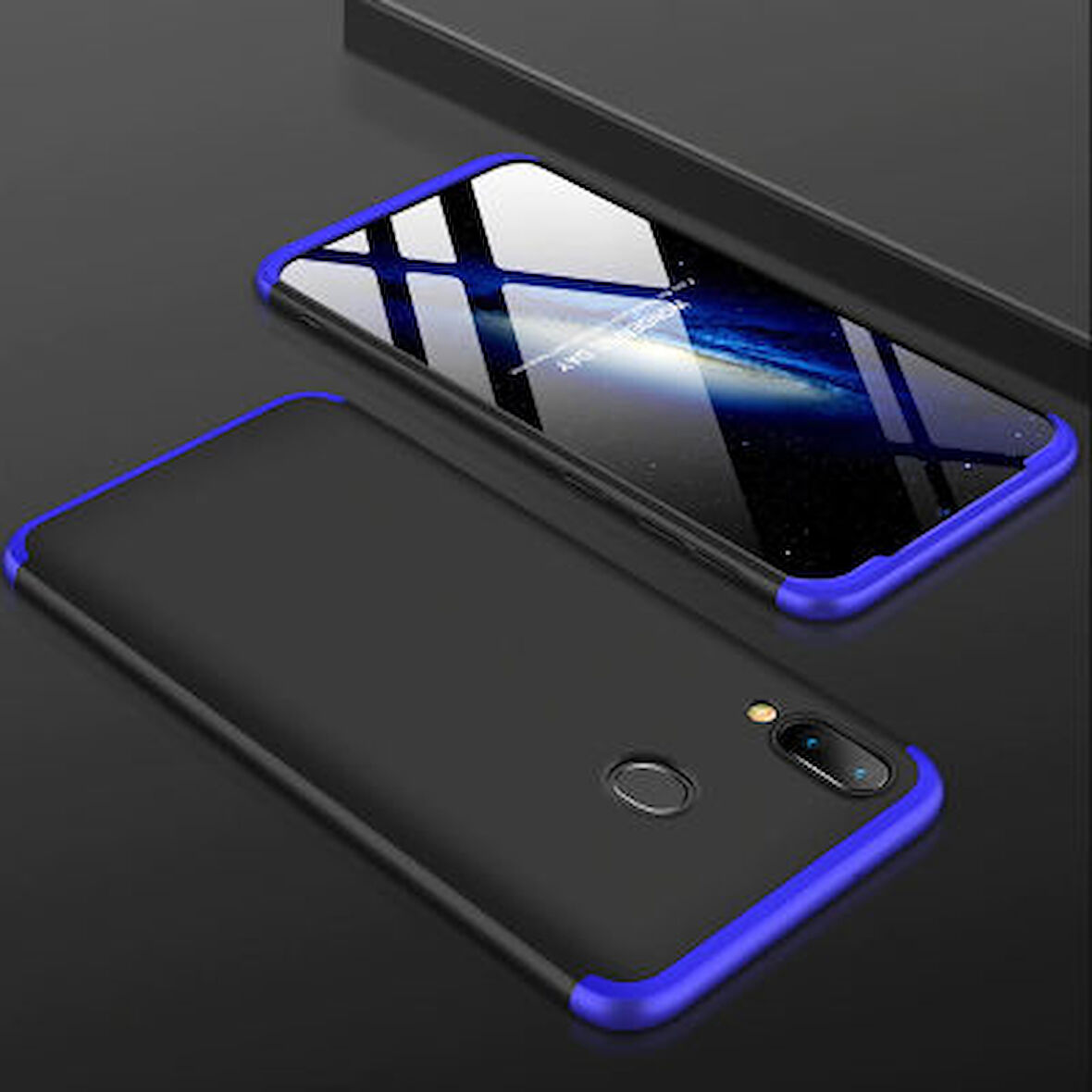Huawei P Smart 2019 Kılıf 3 Parçalı Tam Koruma Şık Astrea Premium Sert Kapak