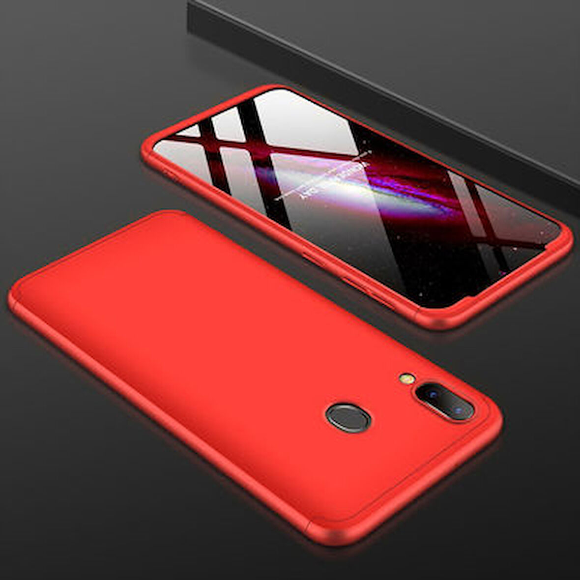 Huawei P Smart 2019 Kılıf 3 Parçalı Tam Koruma Şık Astrea Premium Sert Kapak
