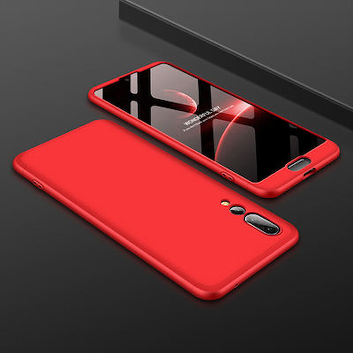 Huawei P20 Pro Kılıf 3 Parçalı Tam Koruma Şık Astrea Premium Sert Kapak