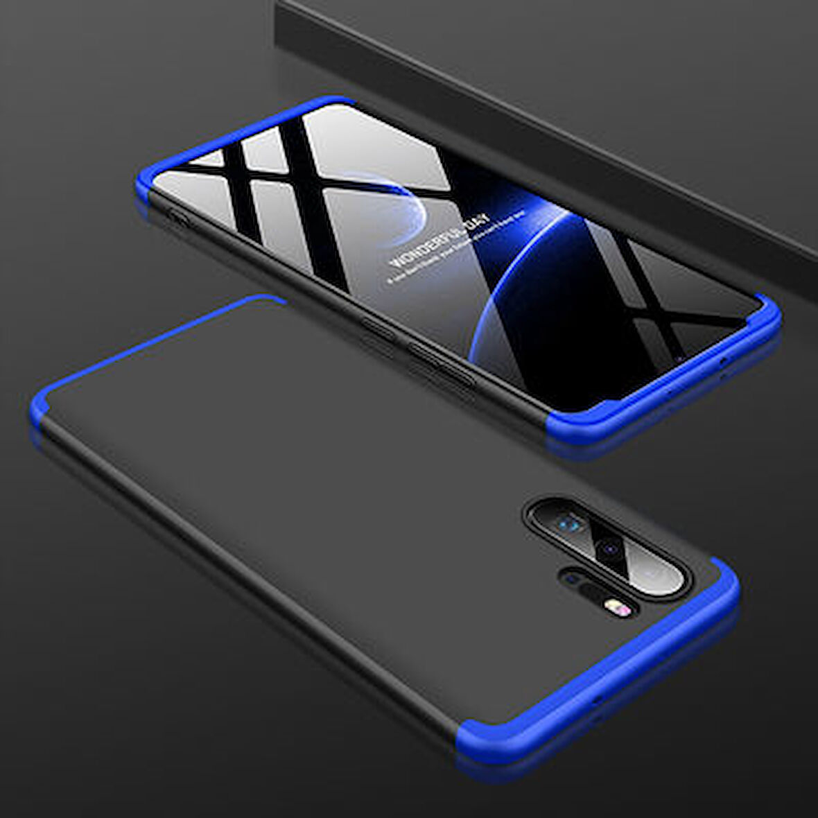Huawei P30 Pro Kılıf 3 Parçalı Tam Koruma Şık Astrea Premium Sert Kapak