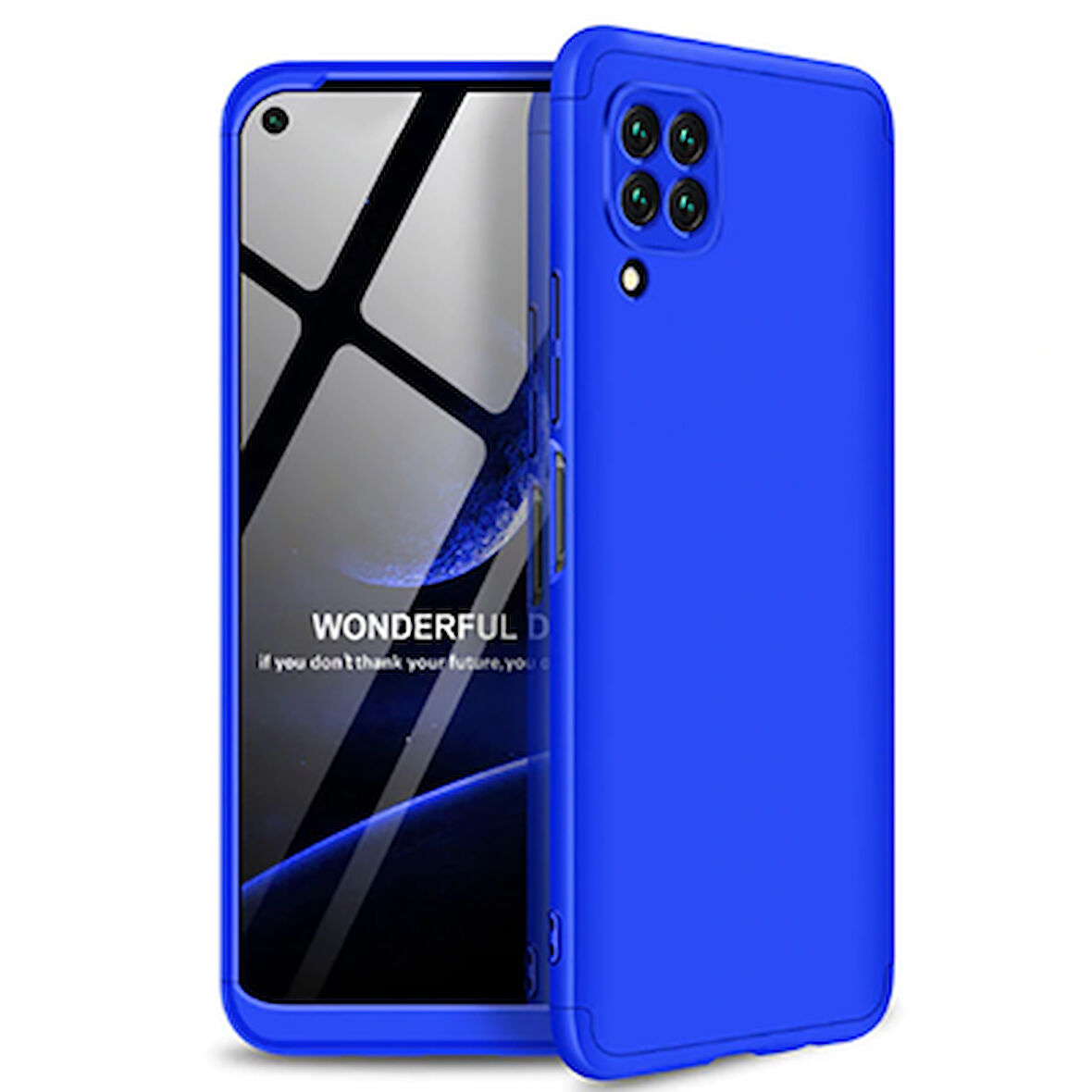 Huawei P40 Lite Kılıf 3 Parçalı Tam Koruma Şık Astrea Premium Sert Kapak
