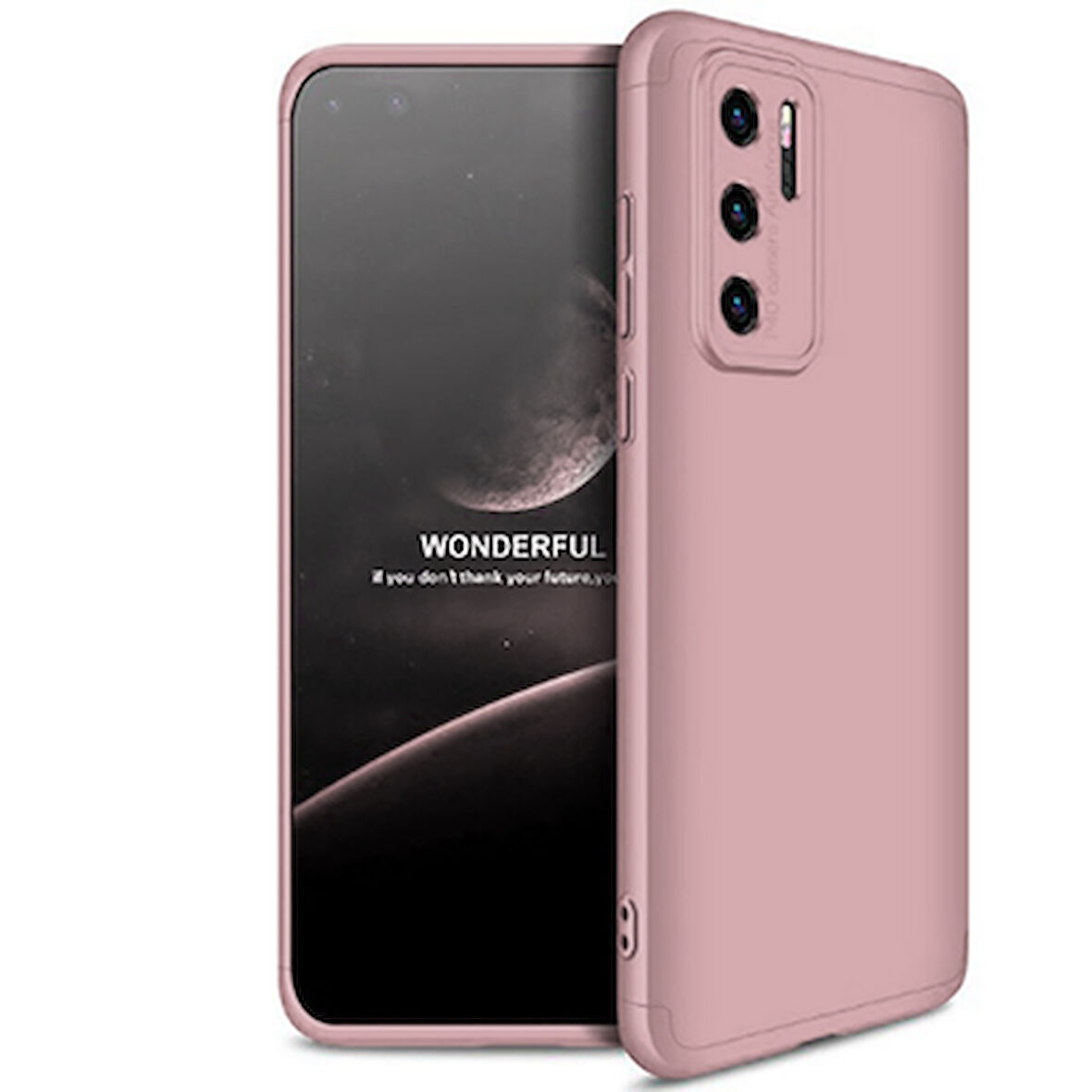 Huawei P40 Pro Kılıf 3 Parçalı Tam Koruma Şık Astrea Premium Sert Kapak