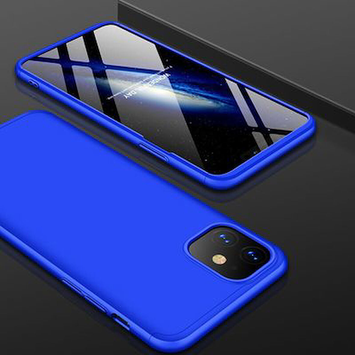iPhone 11 Kılıf 3 Parçalı Tam Koruma Şık Astrea Premium Sert Kapak