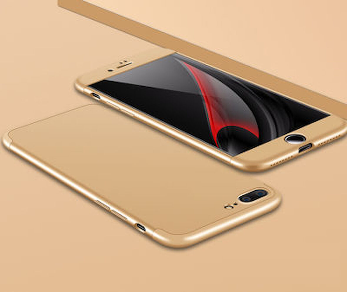 iPhone 7 Plus Kılıf 3 Parçalı Tam Koruma Şık Astrea Premium Sert Kapak