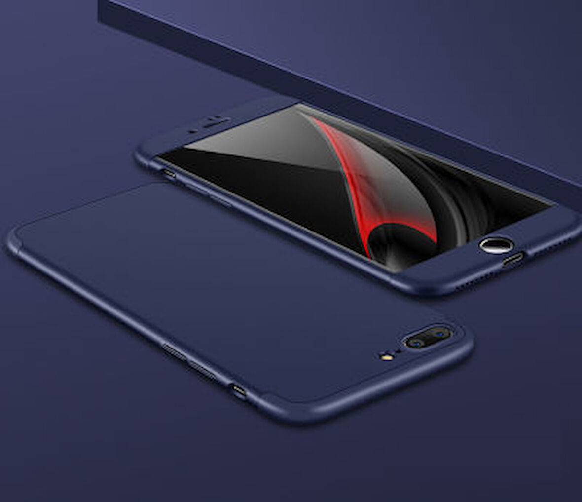 iPhone 7 Plus Kılıf 3 Parçalı Tam Koruma Şık Astrea Premium Sert Kapak