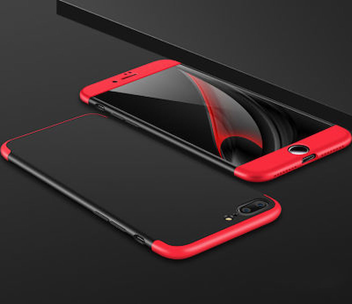 iPhone 7 Plus Kılıf 3 Parçalı Tam Koruma Şık Astrea Premium Sert Kapak