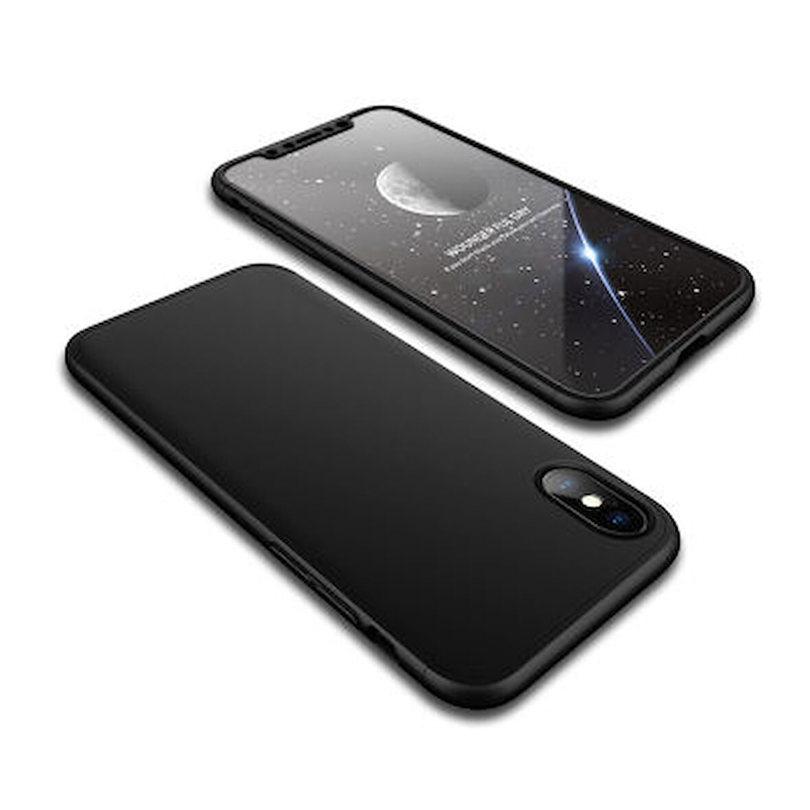 iPhone X Kılıf 3 Parçalı Tam Koruma Şık Astrea Premium Sert Kapak