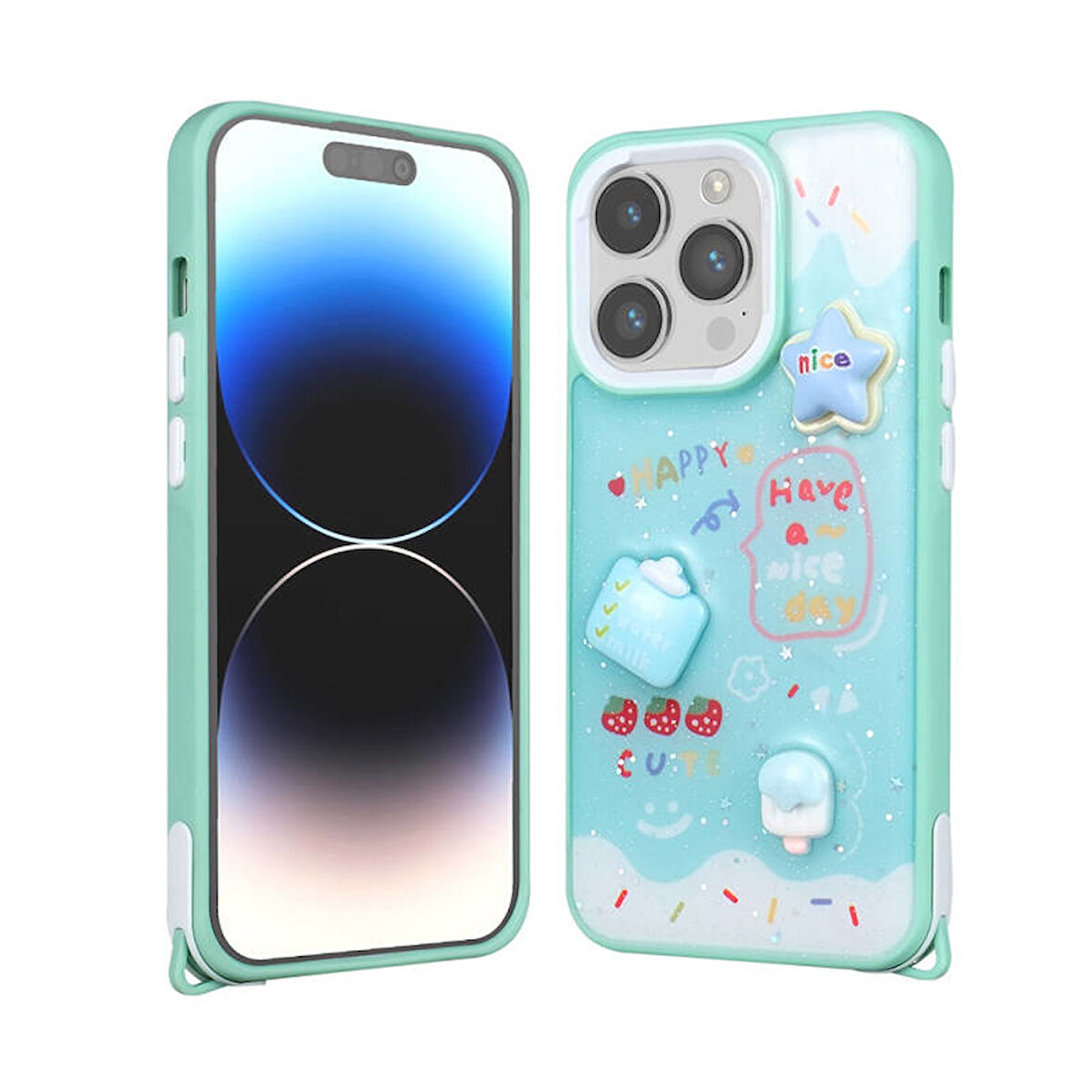 iPhone 14 Pro Max Figürlü ve Desenli Şık Cevze Premium Kılıf