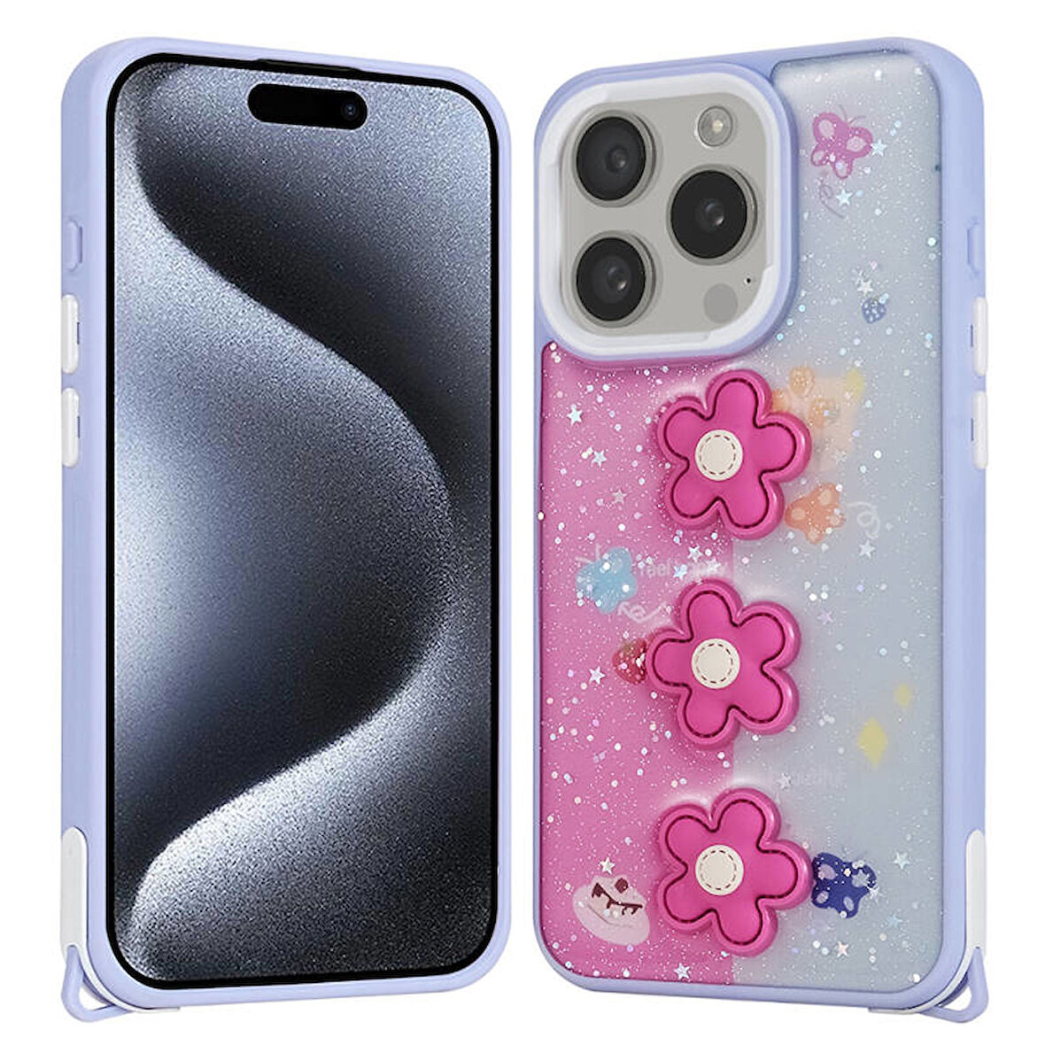 iPhone 15 Pro Figürlü ve Desenli Şık Cevze Premium Kılıf