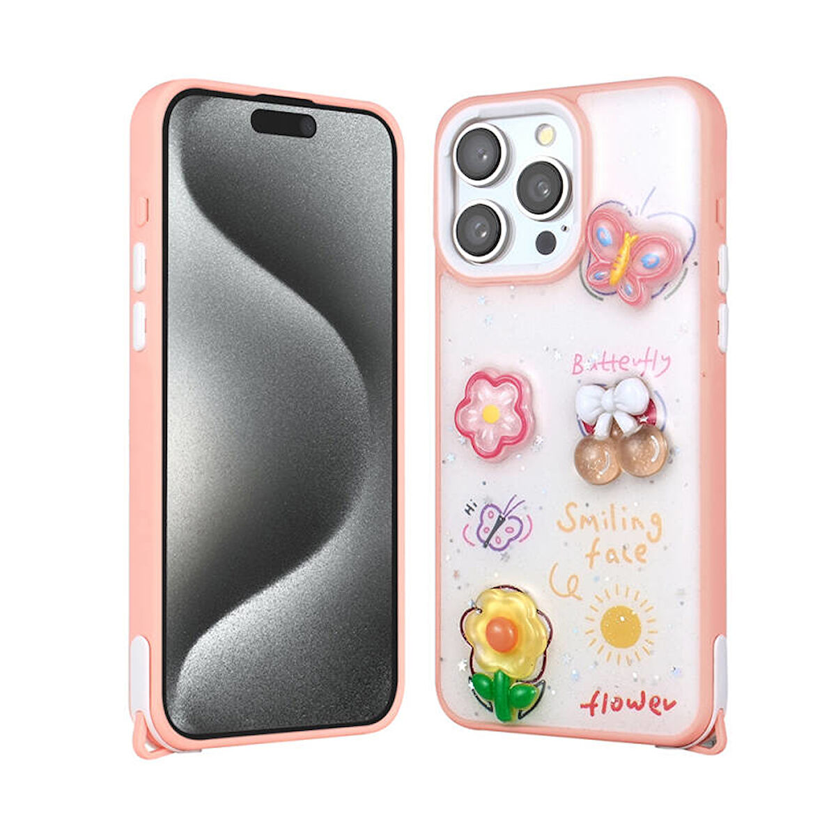 iPhone 15 Pro Max Figürlü ve Desenli Şık Cevze Premium Kılıf