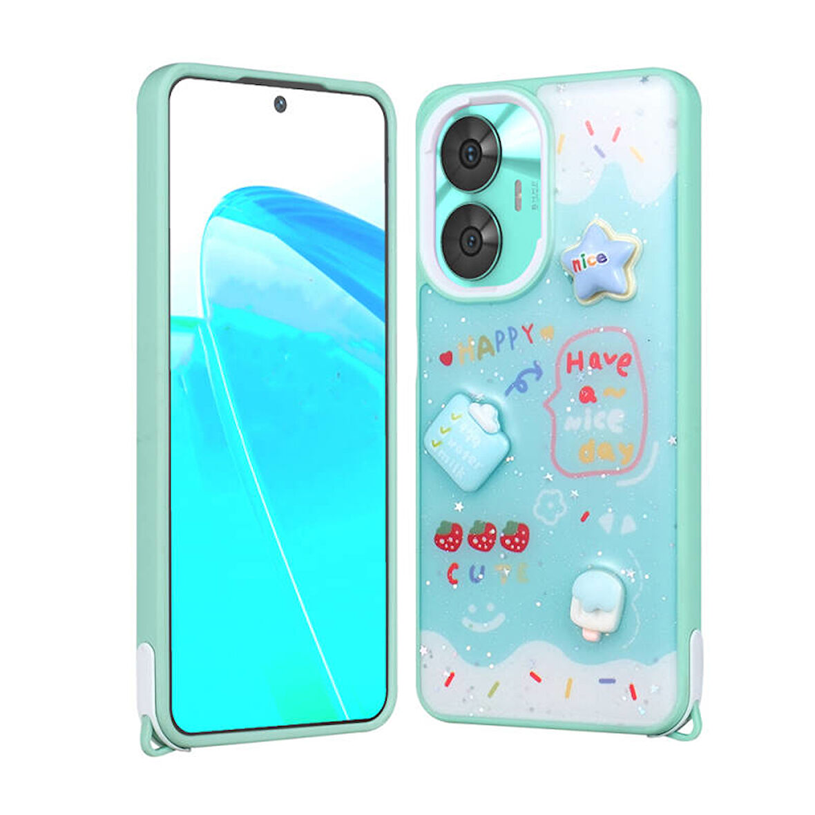 Realme C55 Figürlü ve Desenli Şık Cevze Premium Kılıf
