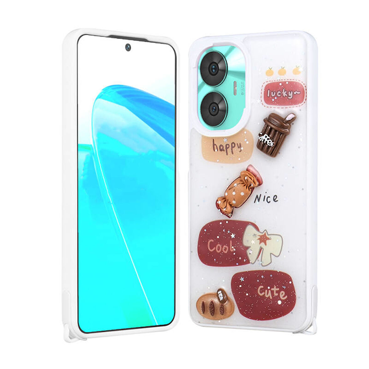 Realme C55 Figürlü ve Desenli Şık Cevze Premium Kılıf