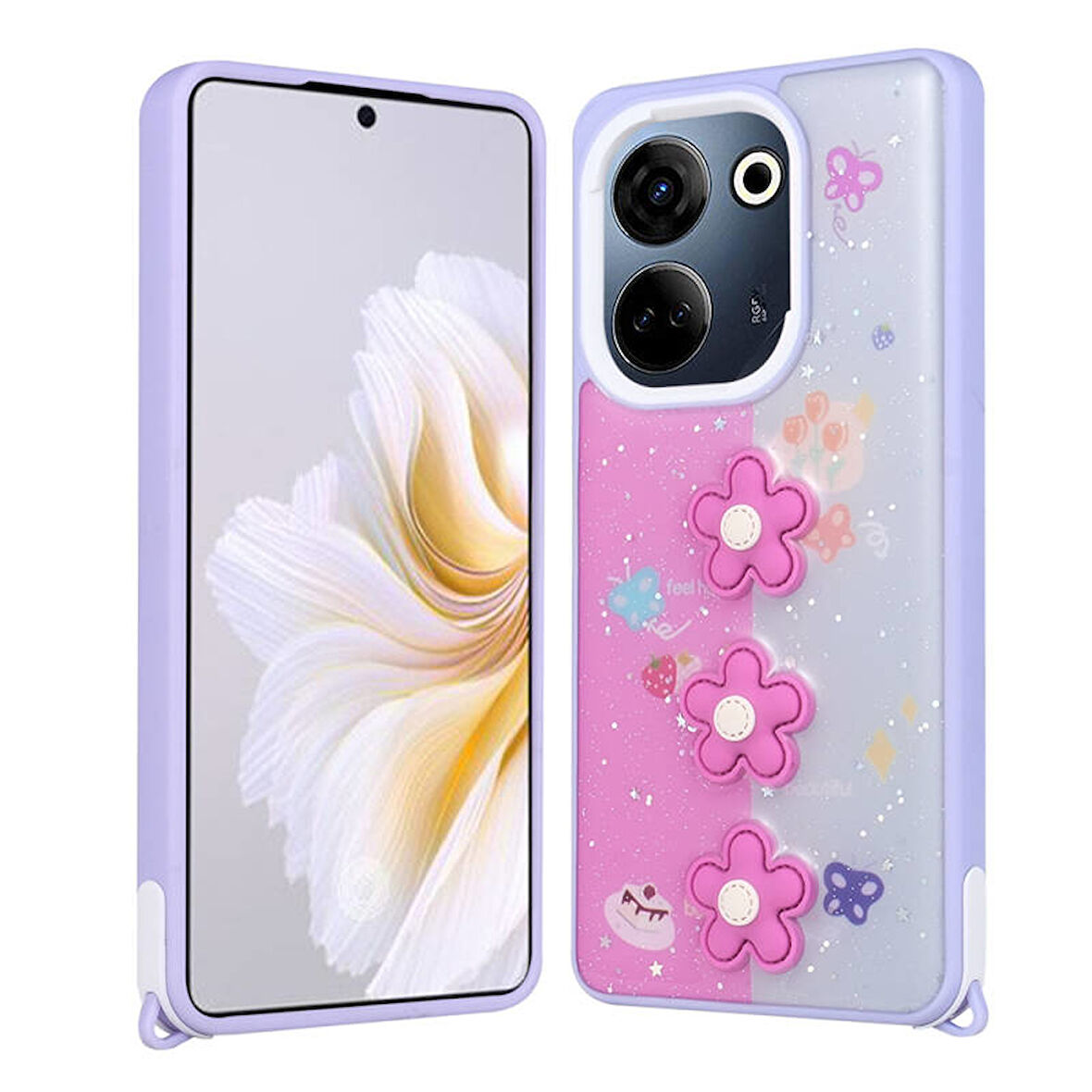 Tecno Camon 20 Pro 4G Figürlü ve Desenli Şık Cevze Premium Kılıf