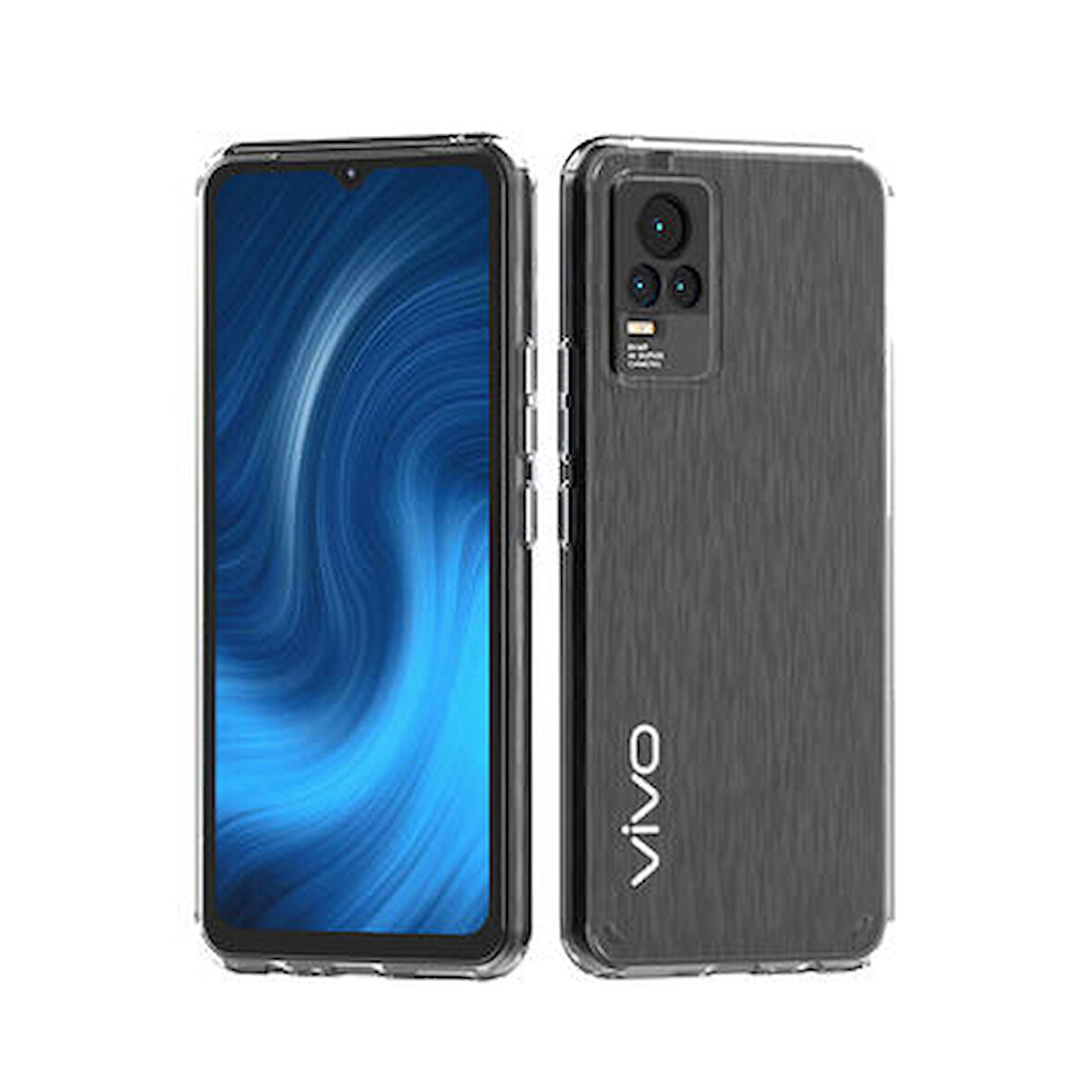 Vivo V21E Tam Koruma Sağlayan Sert ve Şeffaf Coss Premium Silikon Kılıf