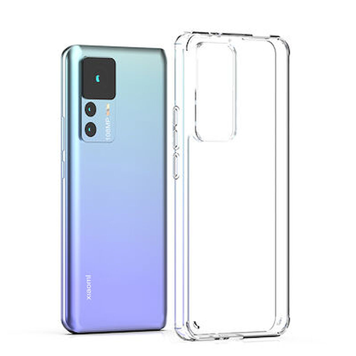 Xiaomi Mi 12T Pro Tam Koruma Sağlayan Sert ve Şeffaf Coss Premium Silikon Kılıf