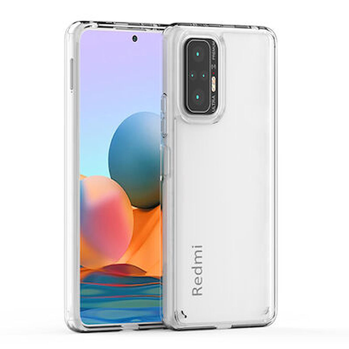 Redmi Note 10 Pro Tam Koruma Sağlayan Sert ve Şeffaf Coss Premium Silikon Kılıf