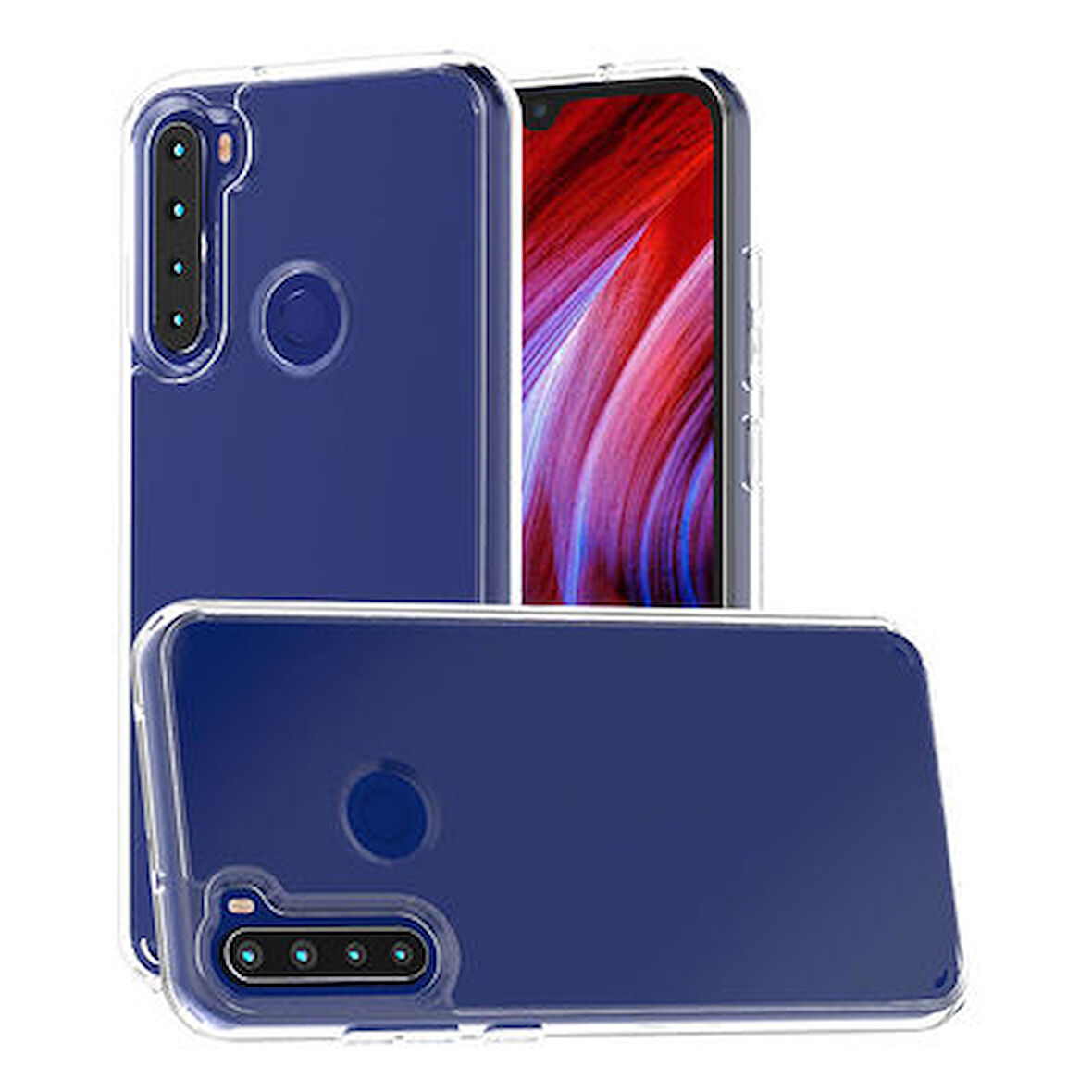 Redmi Note 8 Tam Koruma Sağlayan Sert ve Şeffaf Coss Premium Silikon Kılıf