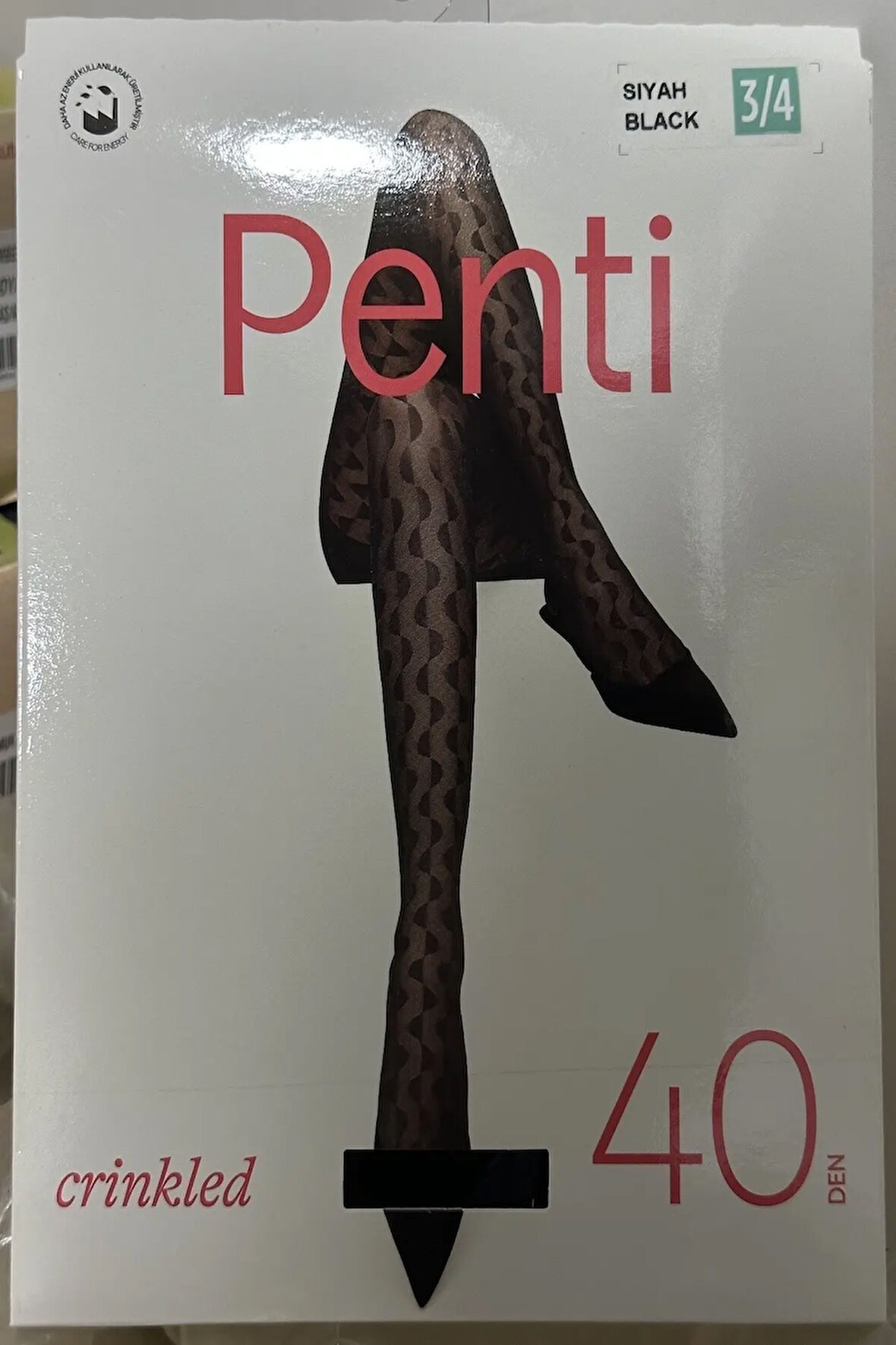 Penti Crinkled Desenli Külotlu Çorap