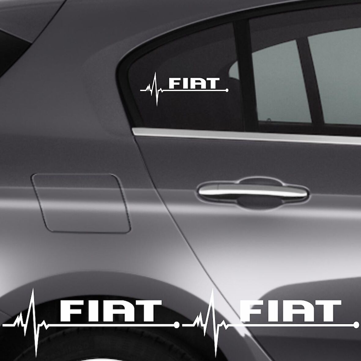 Fiat Linea İçin Uyumlu Aksesuar Oto Ritim Sticker 2 Adet 20*9 Cm