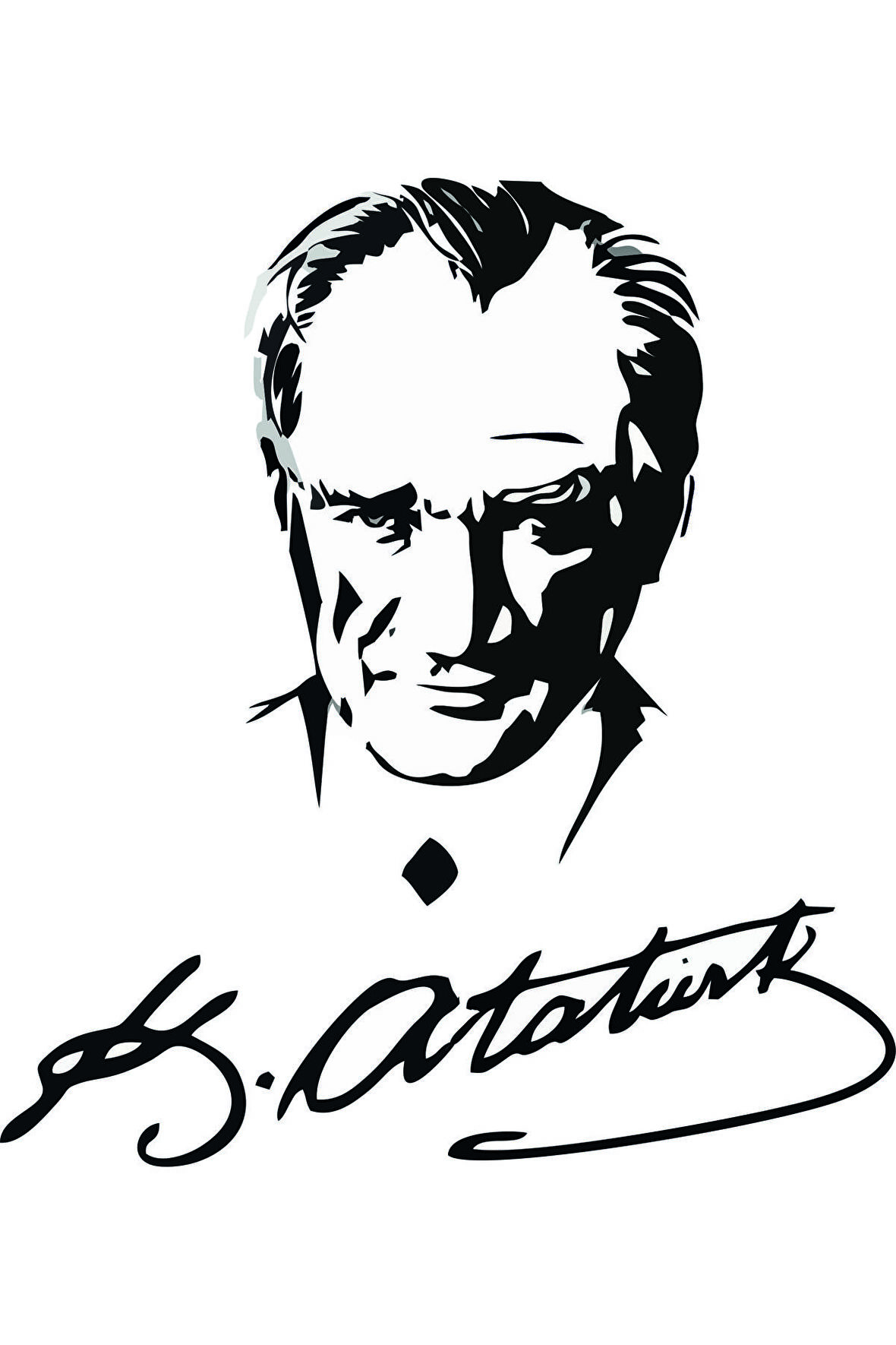 Ataturk İmzalı Oto Sticker 30*30 Cm