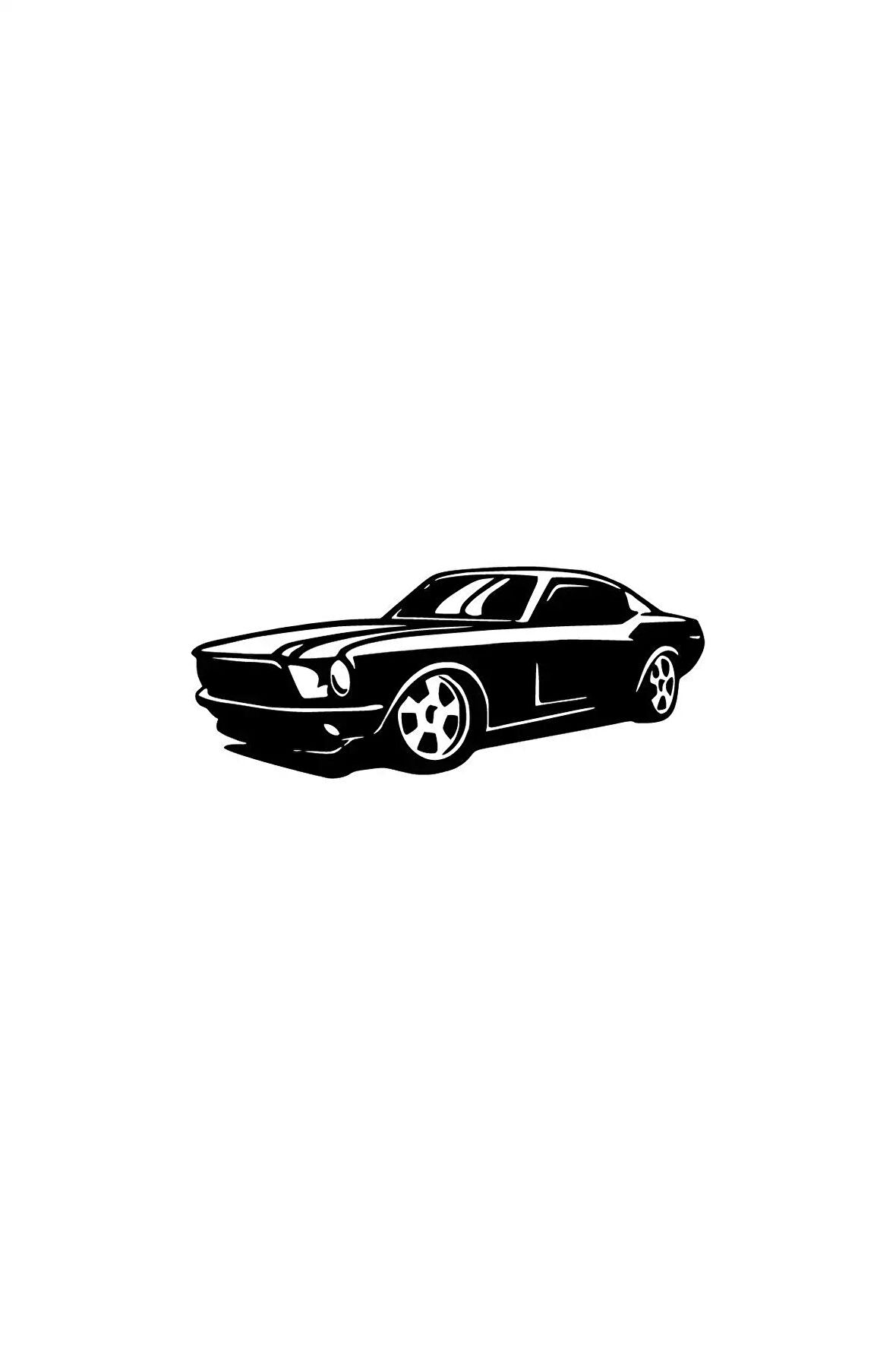 Ford Mustang Sticker Oto Motor Laptop Duvar Folyo Sticker 25x7 cm