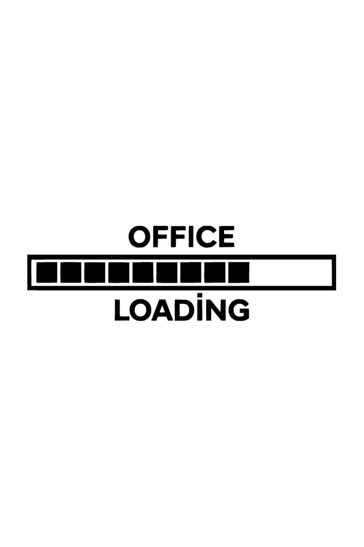 Office Loading Sticker Oto Motor Laptop Duvar Folyo Sticker 25x7 cm