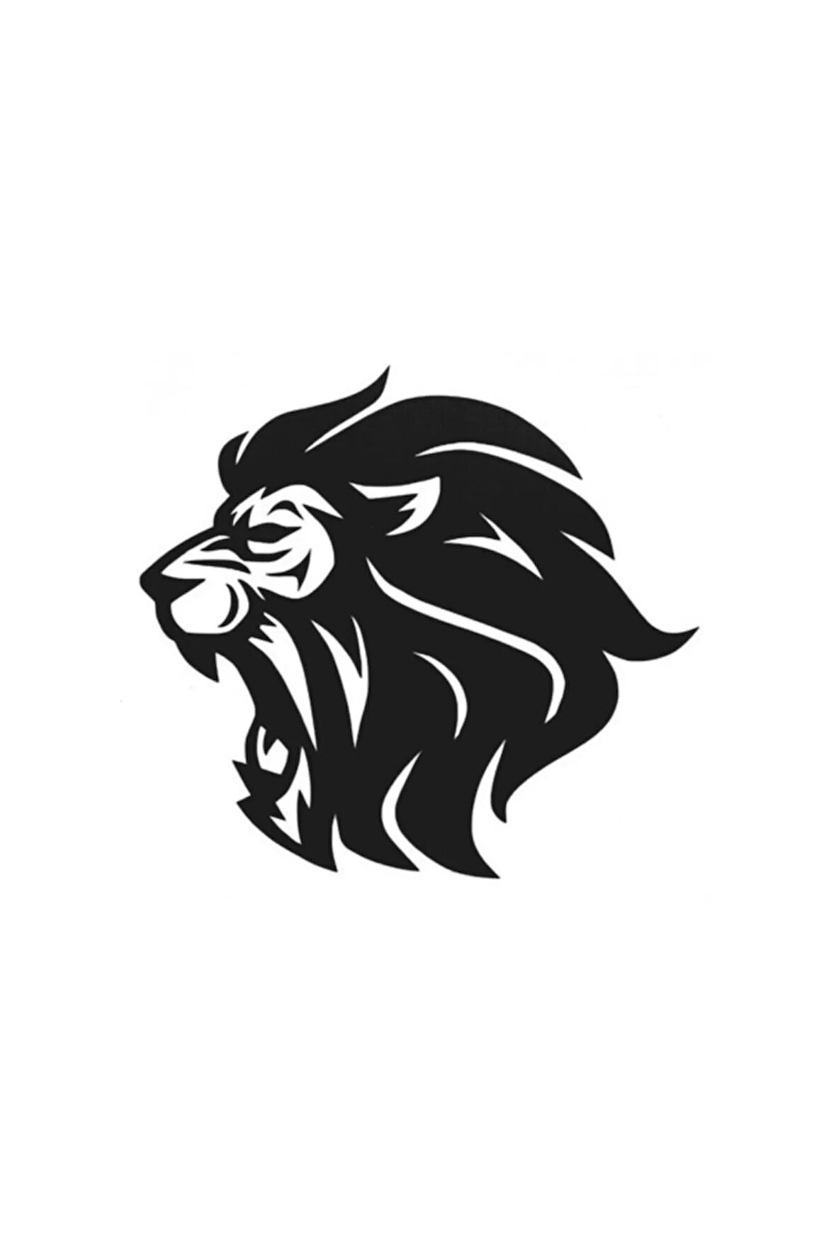 Aslan Tasarımlı Sticker (Oto-Motor-Laptop-Duvar-Dekor) 30 x 27 cm