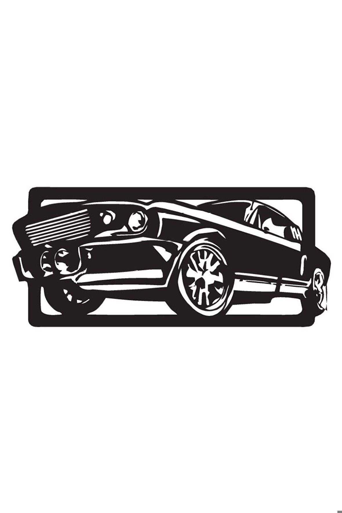 Klasik Arabalar Model 12 Oto Sticker 30 x 12 Cm