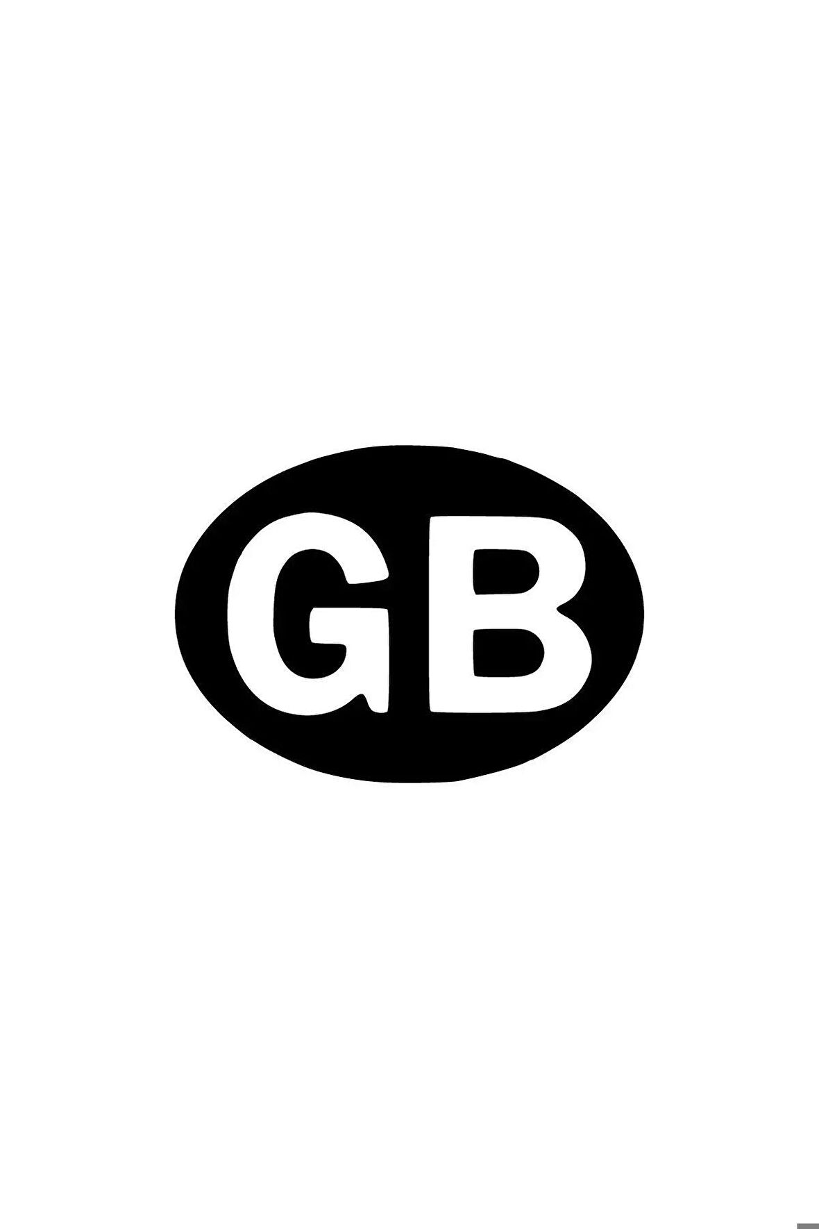 GB Ülke Logosu Oto Sticker Siyah 10 x 7 cm