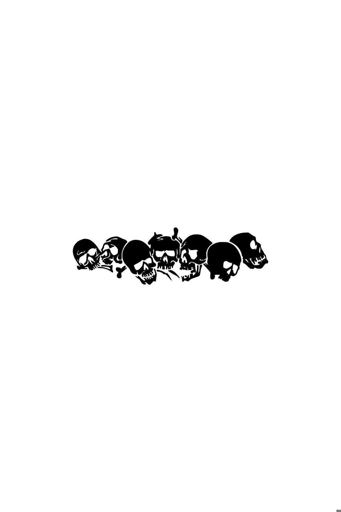 Kafatasları Oto Sticker Siyah 30 x 9 cm