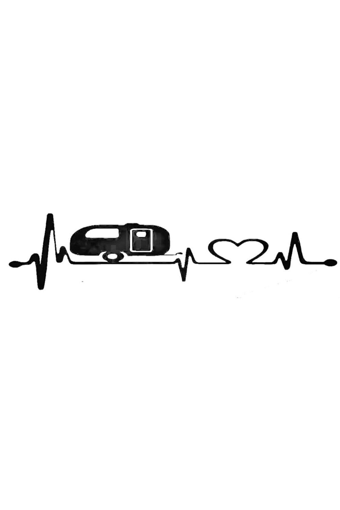Nabız Oto Karavan Oto Motor Laptop Duvar Folyo Sticker 60 X 12 Cm