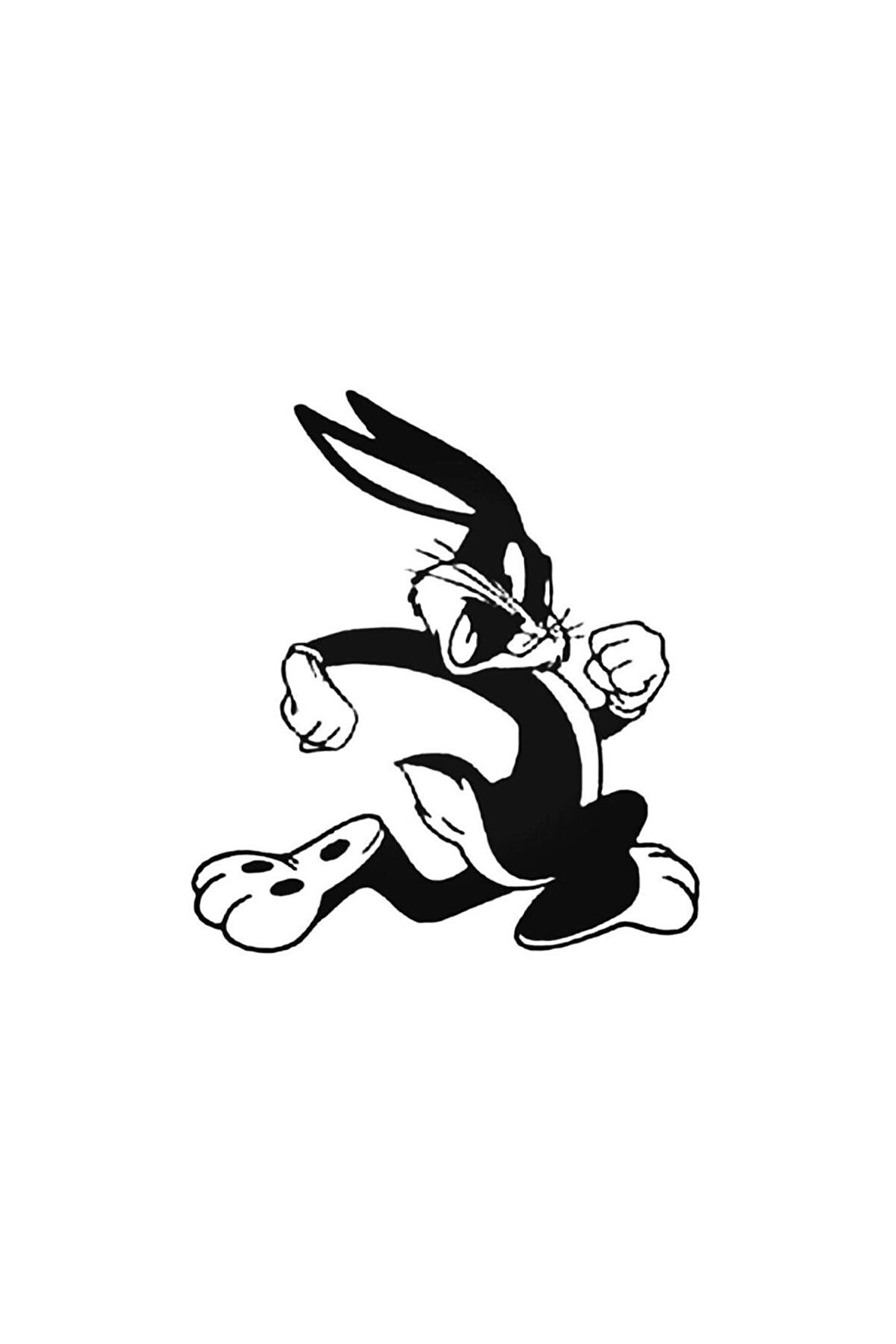 Bugs Bunny Oto Motor Laptop Duvar Folyo Sticker 100 x 110