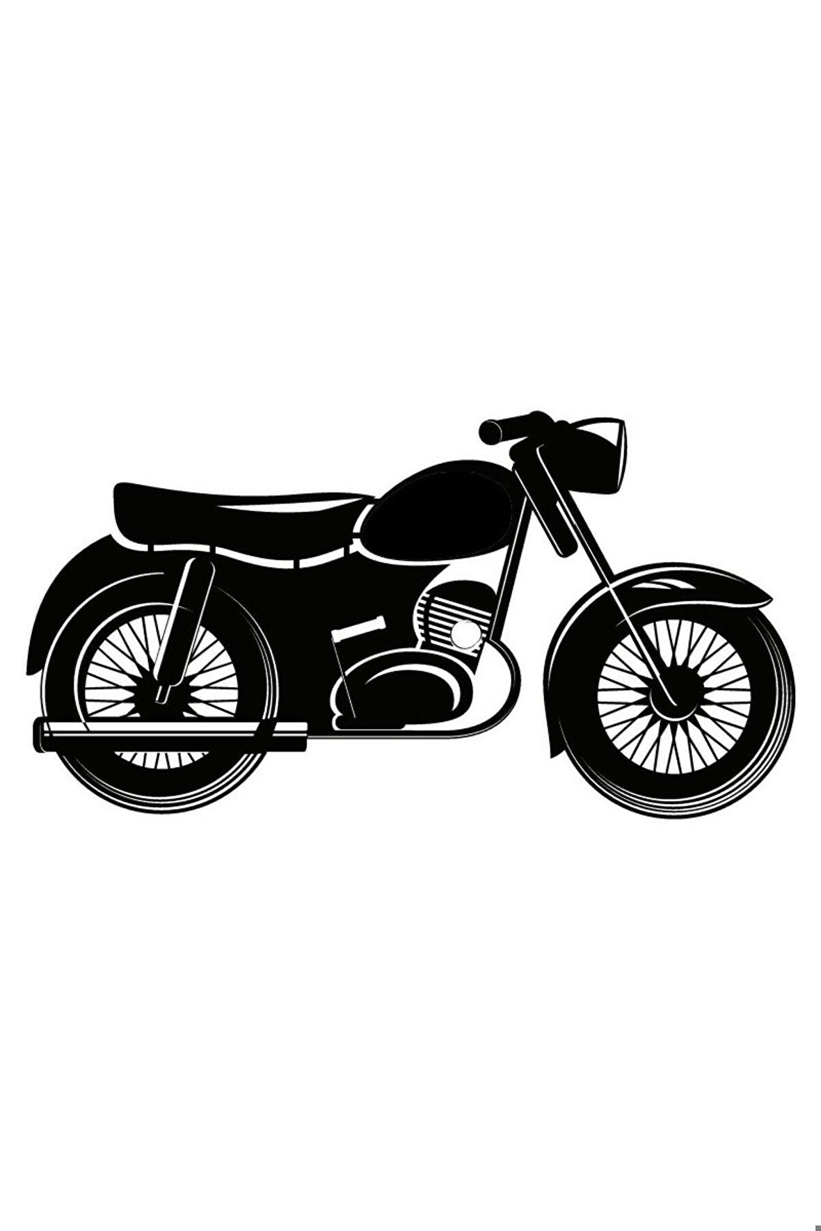 Klasik Motosikletler Model 4 Oto Sticker 25 x 12 Cm