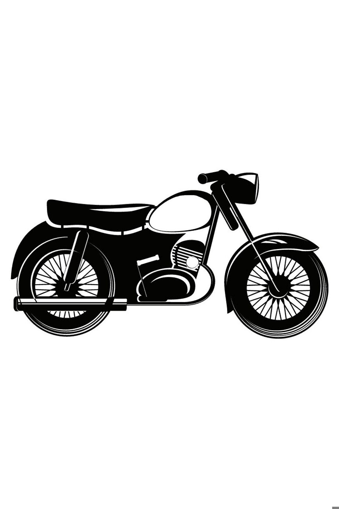 Klasik Motosikletler Model 3 Oto Sticker 25 x 12 Cm