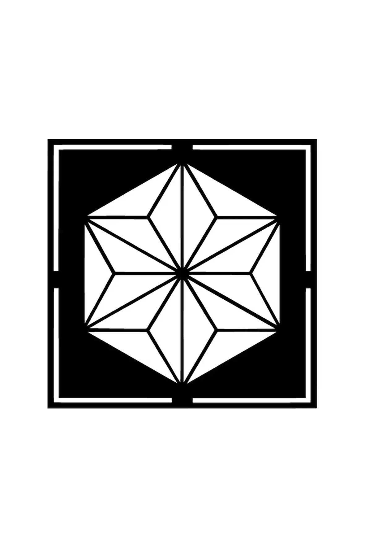 Geometrik Yıldız Sticker (Oto-Motor-Laptop-Duvar-Dekor) 10 x 10 cm