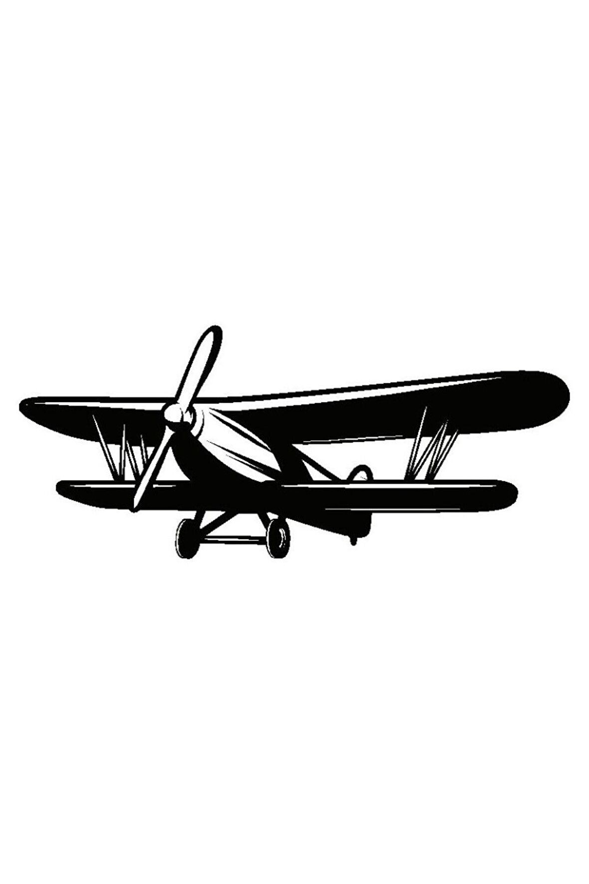 Pervaneli Uçaklar Oto Motor Laptop Duvar Folyo Sticker (TİP 8) 10x4 Cm