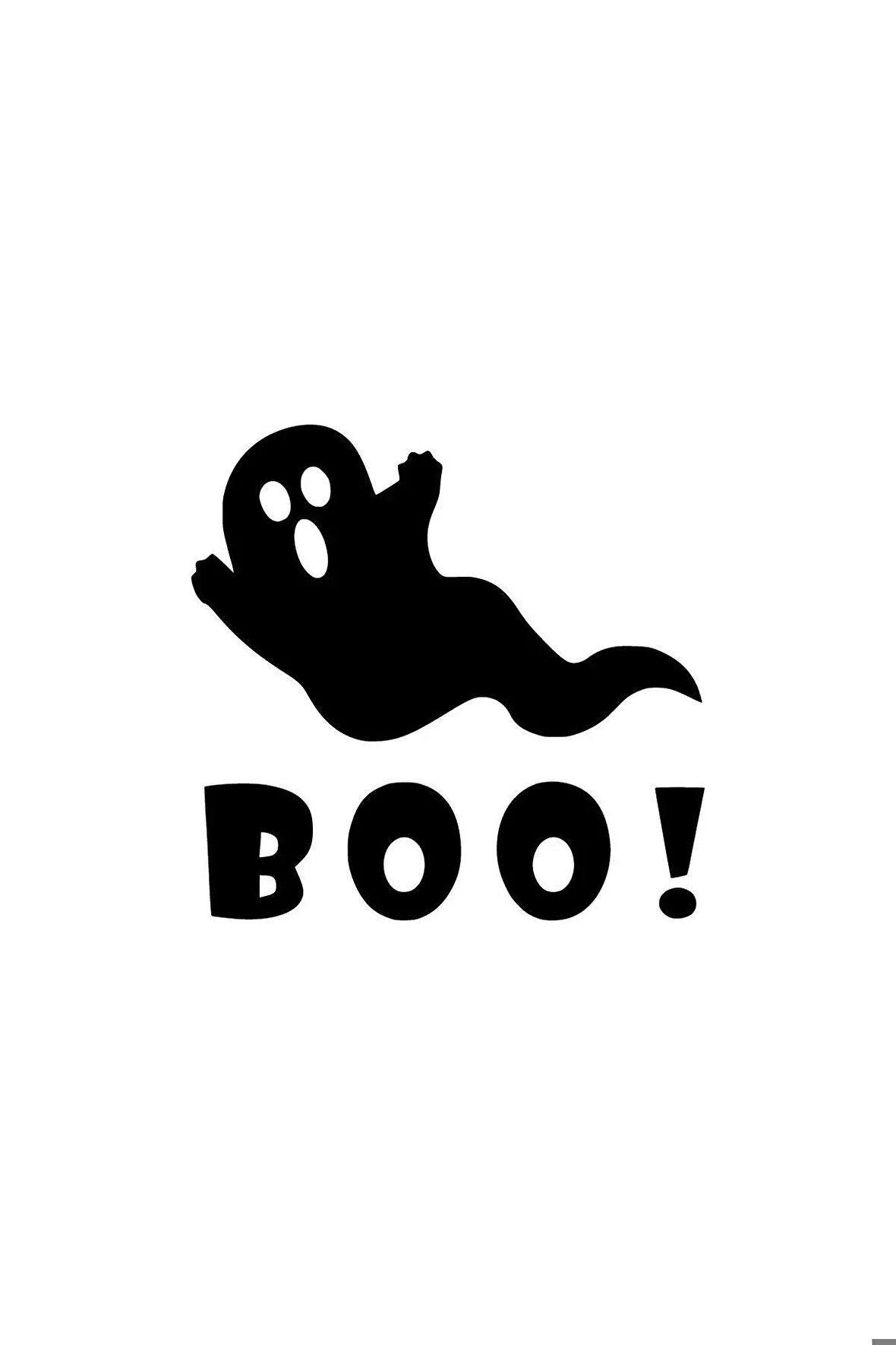 Boo Uçan Hayalet Oto Sticker Siyah 30 x 30 cm