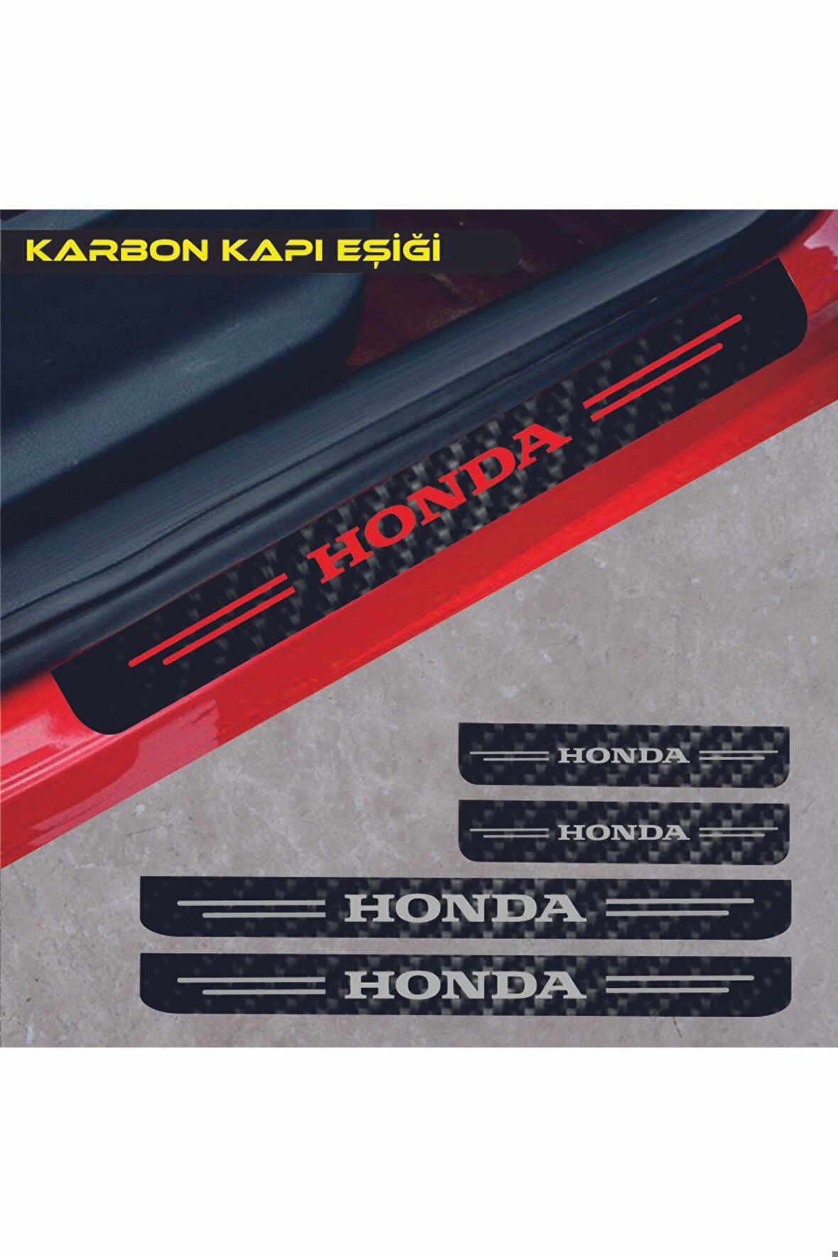 Findit Honda Shuttle Karbon Kapı Eşiği Oto Sticker 4 Adet