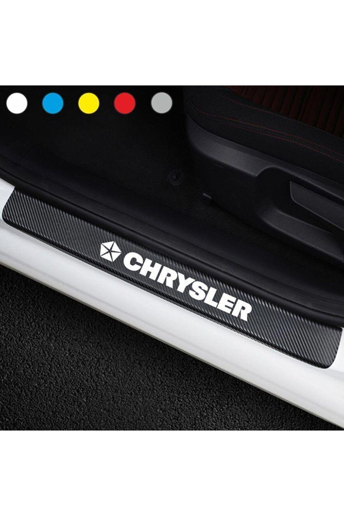 Chrysler İçin yeni uyumlu Aksesuar Oto Kapı Eşiği Sticker Karbon 4 Adet