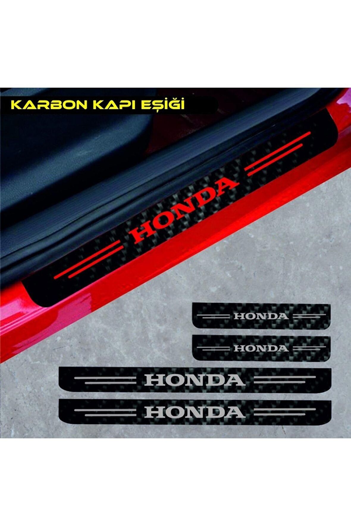 Findit Honda City Karbon Kapı Eşiği Oto Sticker 4 Adet