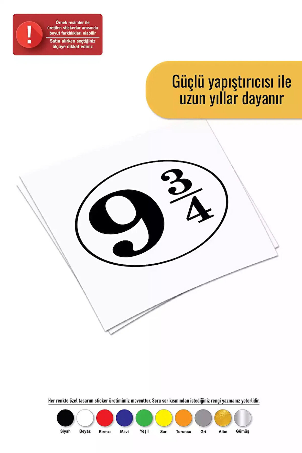 Harry Potter 934 Sticker Oto Motor Laptop Duvar Folyo Sticker 25 X 25 Cm