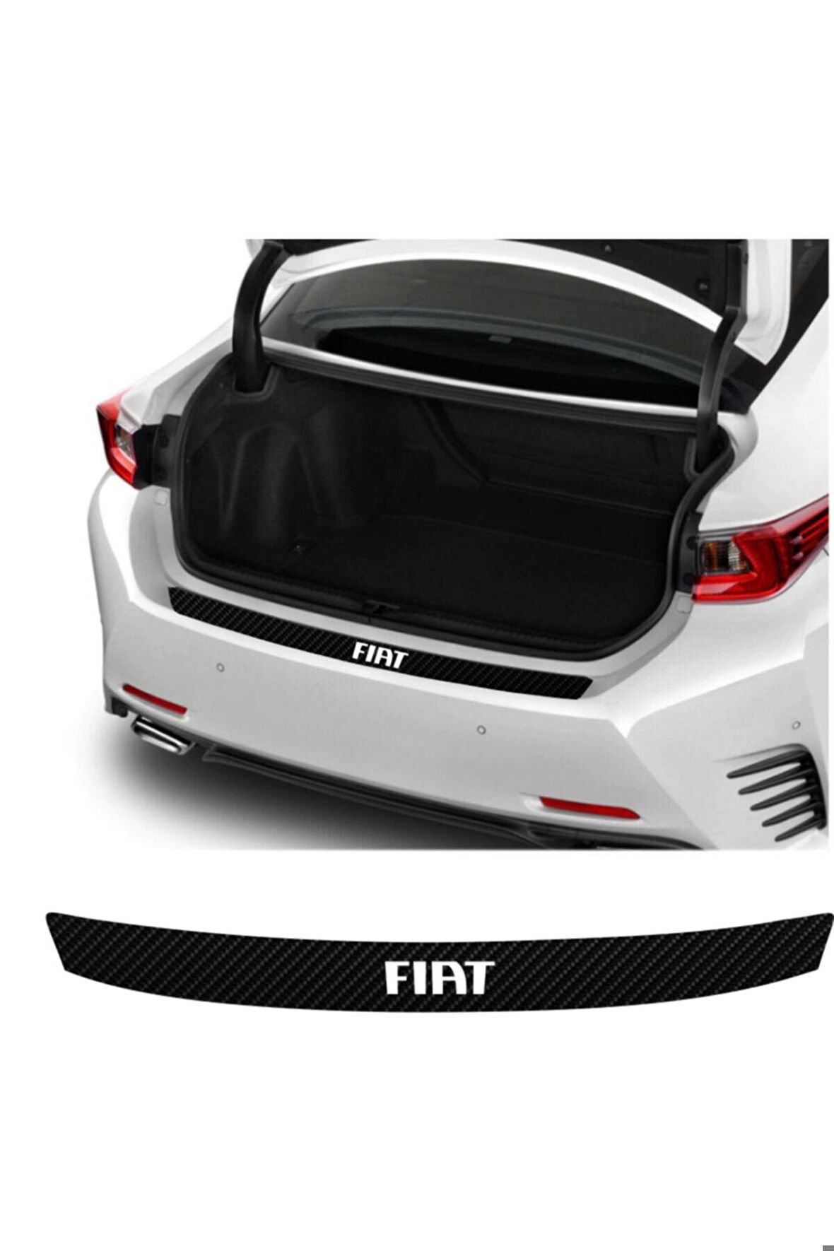 Özel Tasarım Fiat Punto Arka Tampon Bagaj Koruyucu Sticker