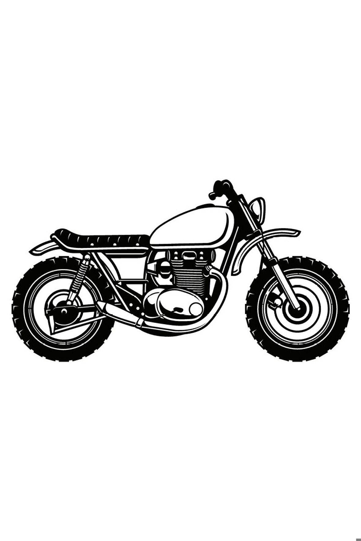 Klasik Motosikletler Oto Motor Laptop Duvar Folyo Sticker (Tip 12) 25x12 Cm