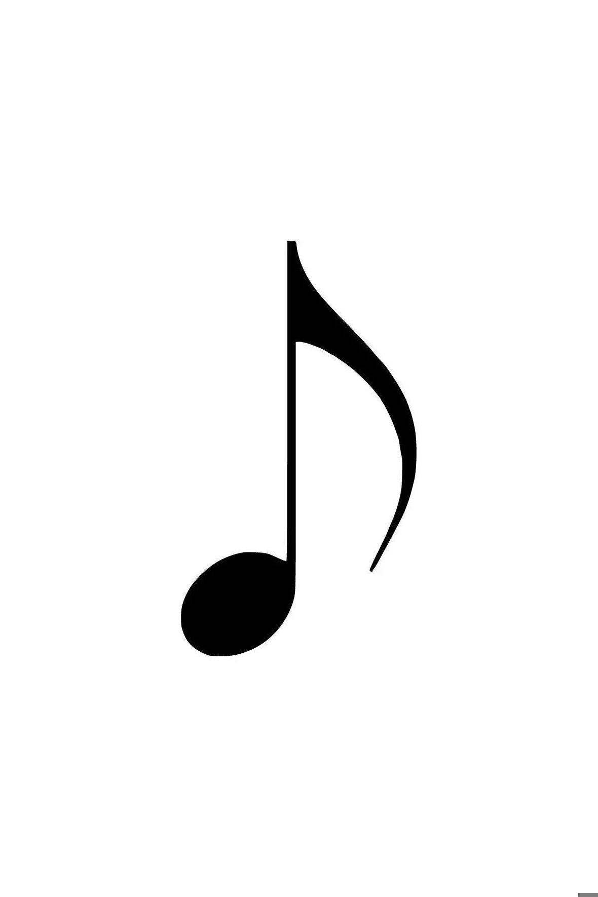 Müzik Notası Oto Sticker Siyah 20 x 34 cm